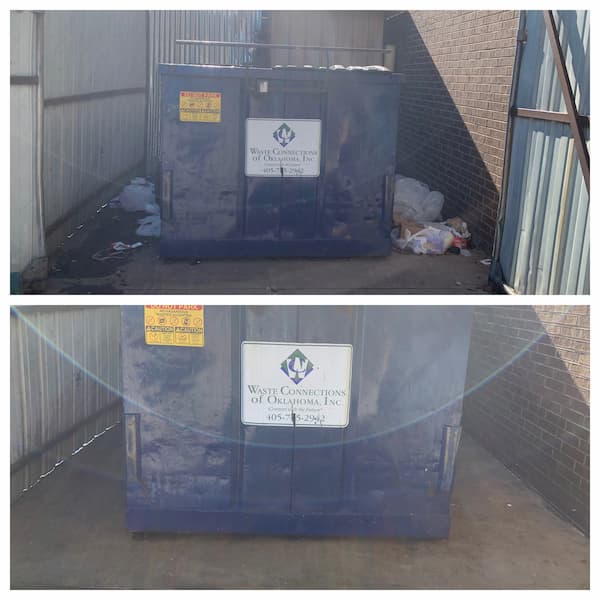 Dumpster pad cleaning service