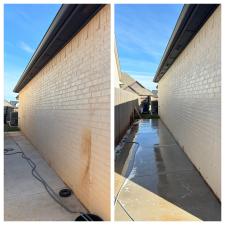 Soft Washing to remove dirt and dust on painted houses in Oklahoma City